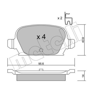 METELLI 22-0541-0 Brake Pads Set