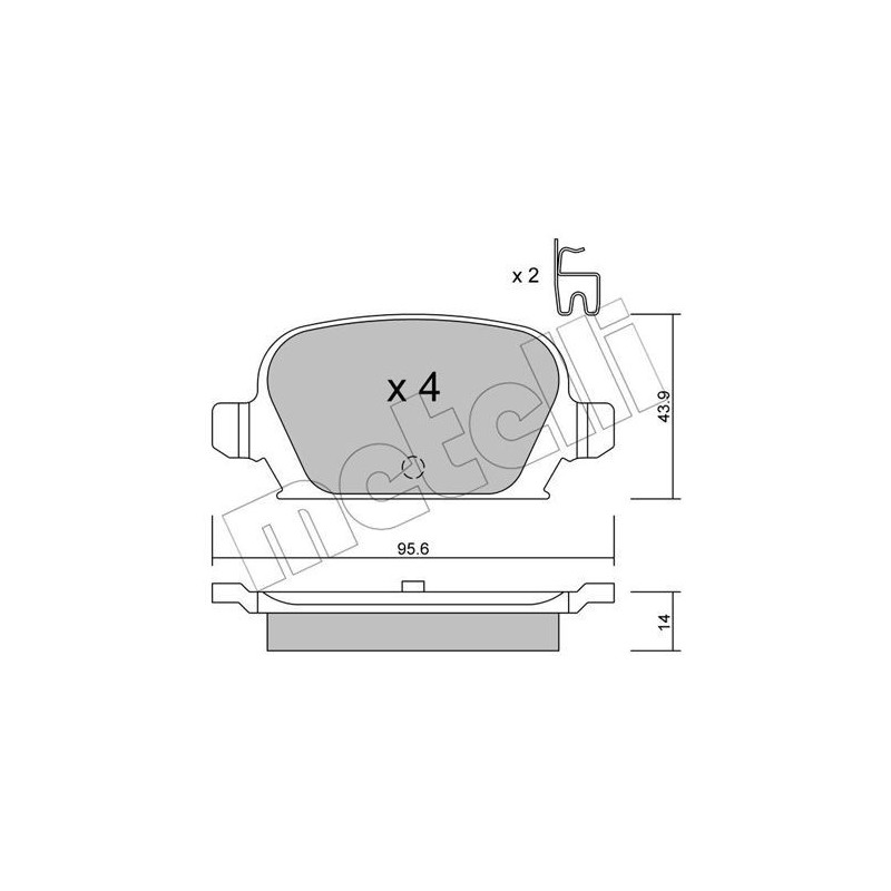 METELLI 22-0541-0 Brake Pads Set