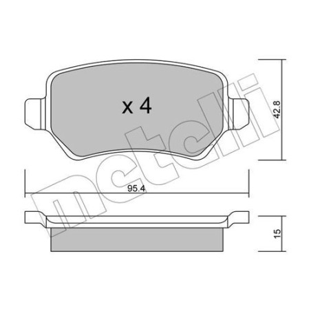 METELLI 22-0542-1 Klocki hamulcowe