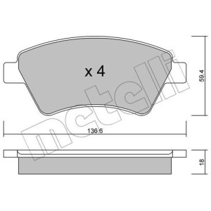 METELLI 22-0544-0 Brzdové platničky
