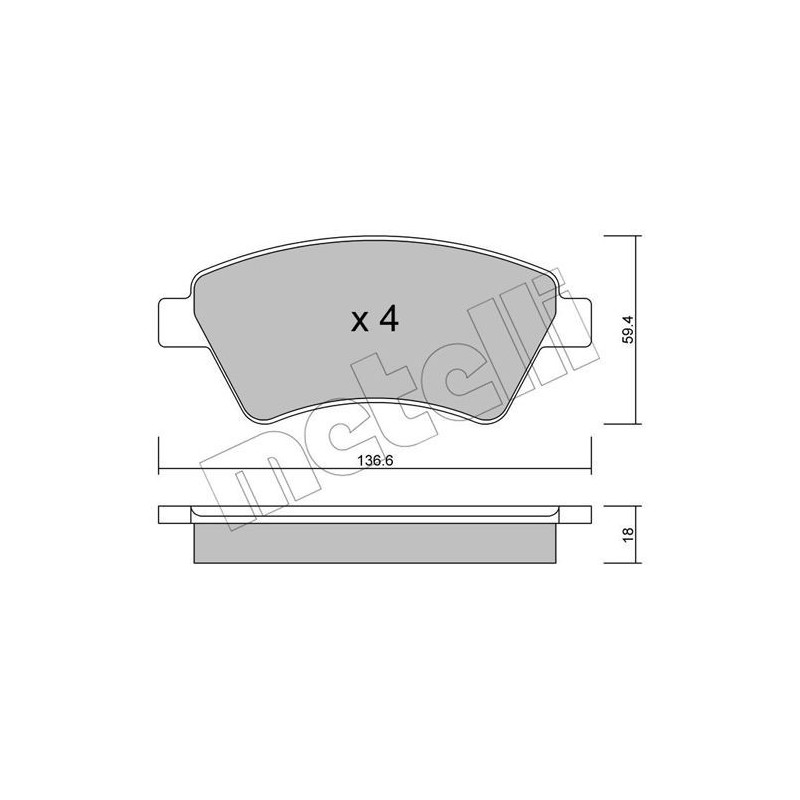 METELLI 22-0544-0 Brake Pads Set