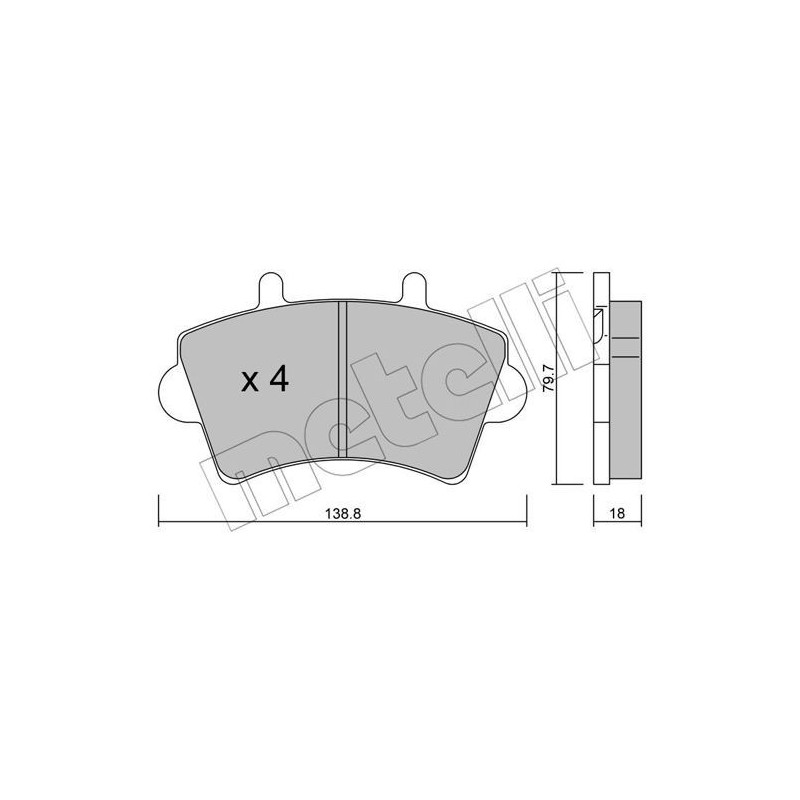 METELLI 22-0545-0 Bremsbeläge
