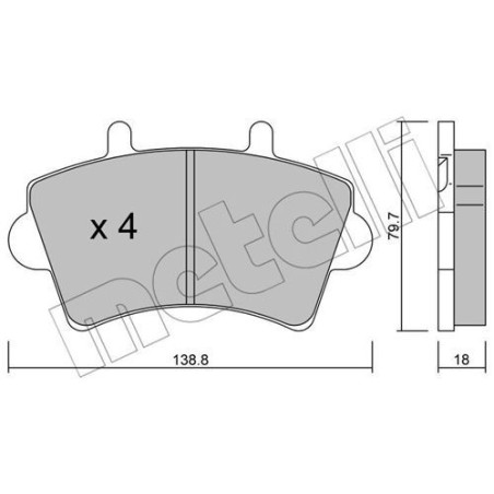 METELLI 22-0545-0 Brake Pads Set
