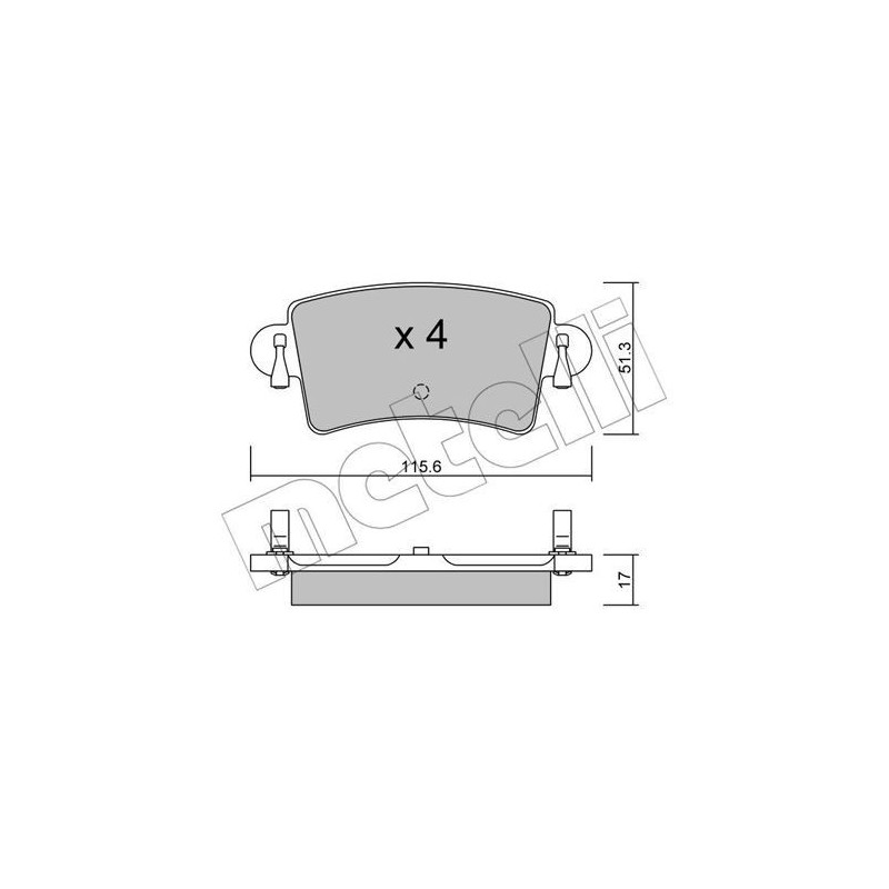 METELLI 22-0546-0 Brake Pads Set Rear for