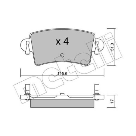 METELLI 22-0546-0 Brake Pads Set Rear for