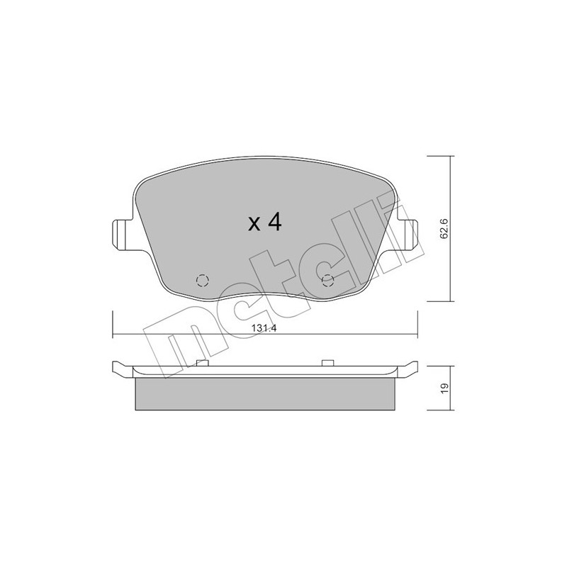 METELLI 22-0547-0 Bremsbeläge Vorne für