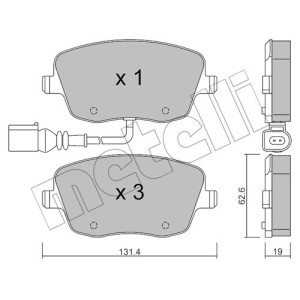 METELLI 22-0547-1 Pastiglie freno Anteriore per