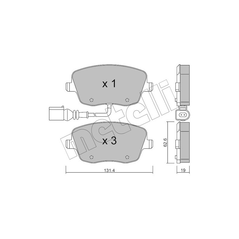METELLI 22-0547-1 Bremsbeläge Vorne für