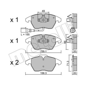 METELLI 22-0548-0 Brake Pads Set