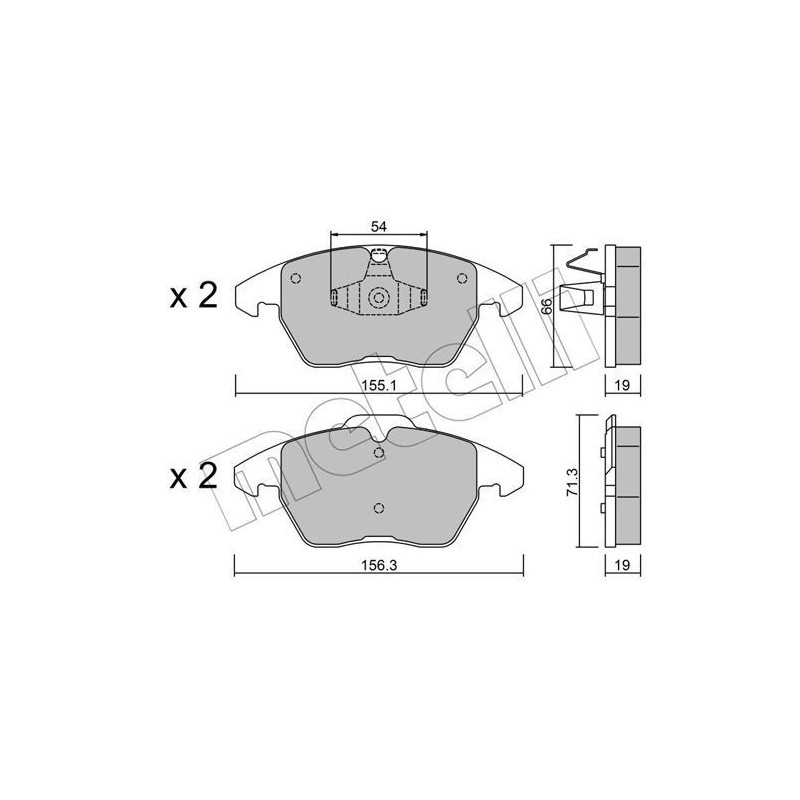 METELLI 22-0548-1 Bremsbeläge Vorne für