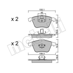 METELLI 22-0549-3 Brake Pads Set