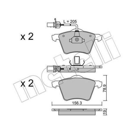 METELLI 22-0550-1 Brzdové platničky