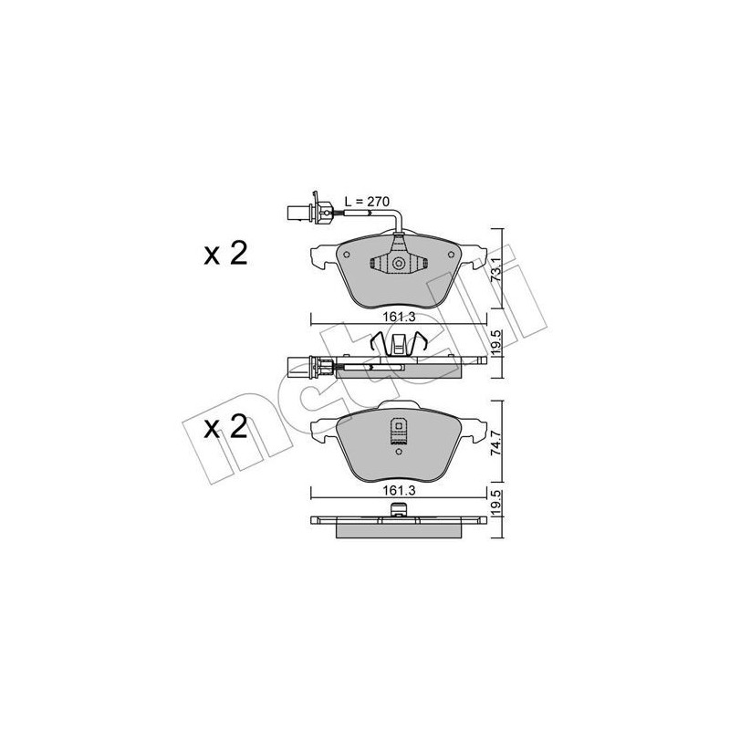METELLI 22-0551-0 Brake Pads Set
