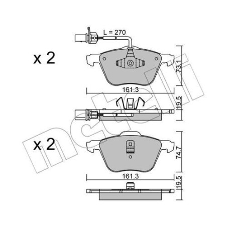 METELLI 22-0551-0 Brake Pads Set
