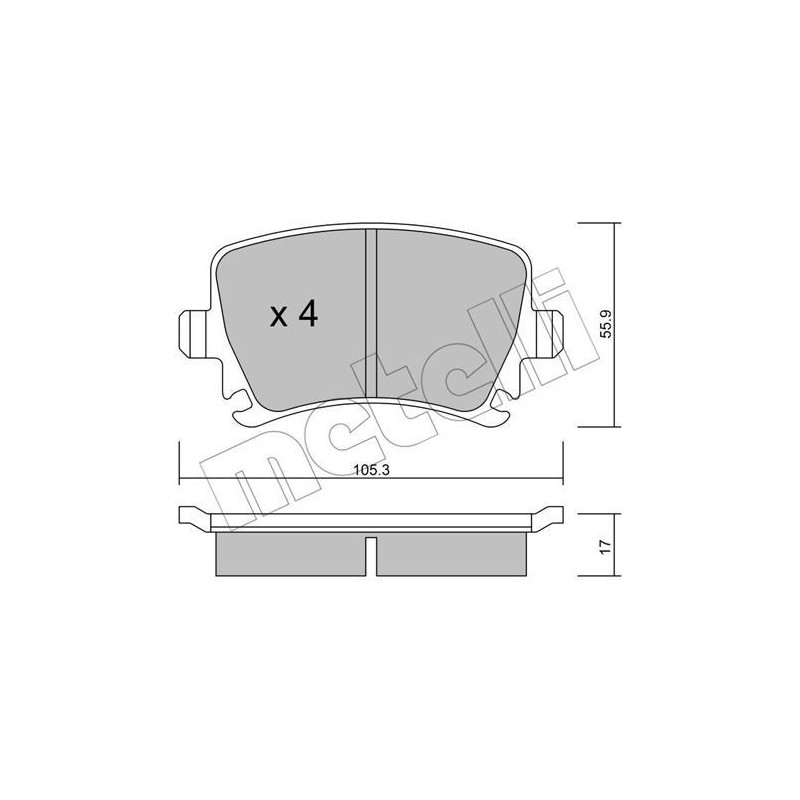 METELLI 22-0553-0 Klocki hamulcowe