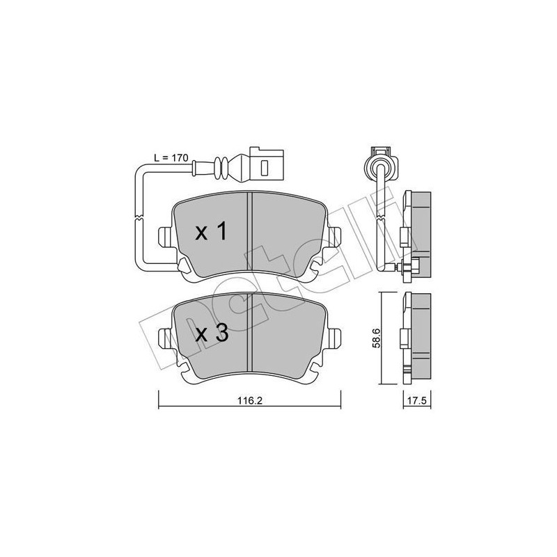 METELLI 22-0554-0 Plaquettes de frein
