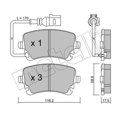 METELLI 22-0554-0 Klocki hamulcowe