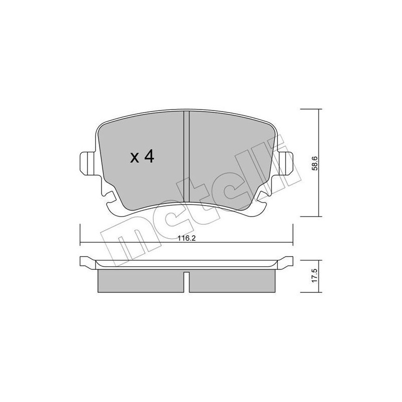 METELLI 22-0554-2 Pastiglie freno