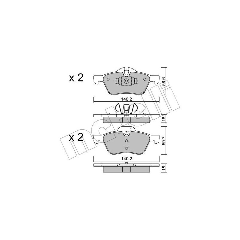 METELLI 22-0555-0 Brake Pads Set Front for