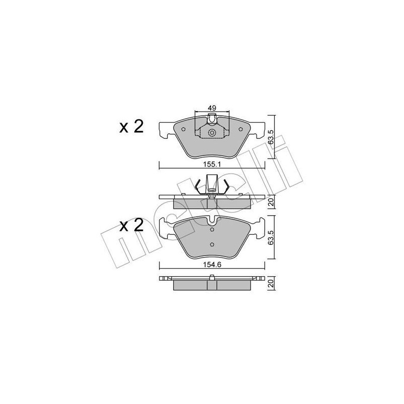 METELLI 22-0557-0 Brake Pads Set