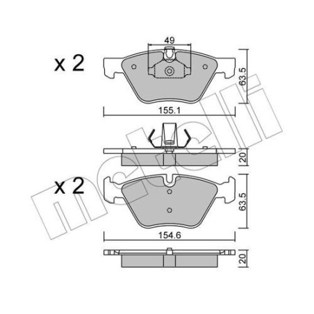 METELLI 22-0557-0 Brake Pads Set