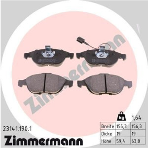 Pastiglie freno Anteriore per Alfa Romeo 147 156 Lancia Lybra ZIMMERMANN 23141.190.1