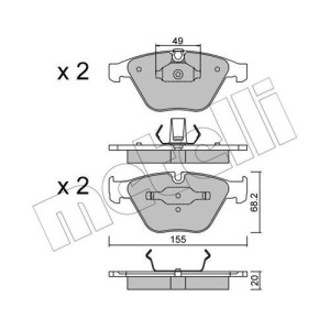 METELLI 22-0558-0 Bremsbeläge Vorne für