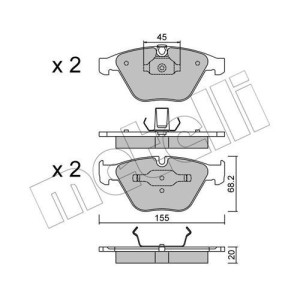 METELLI 22-0558-4 Pastiglie freno Anteriore per