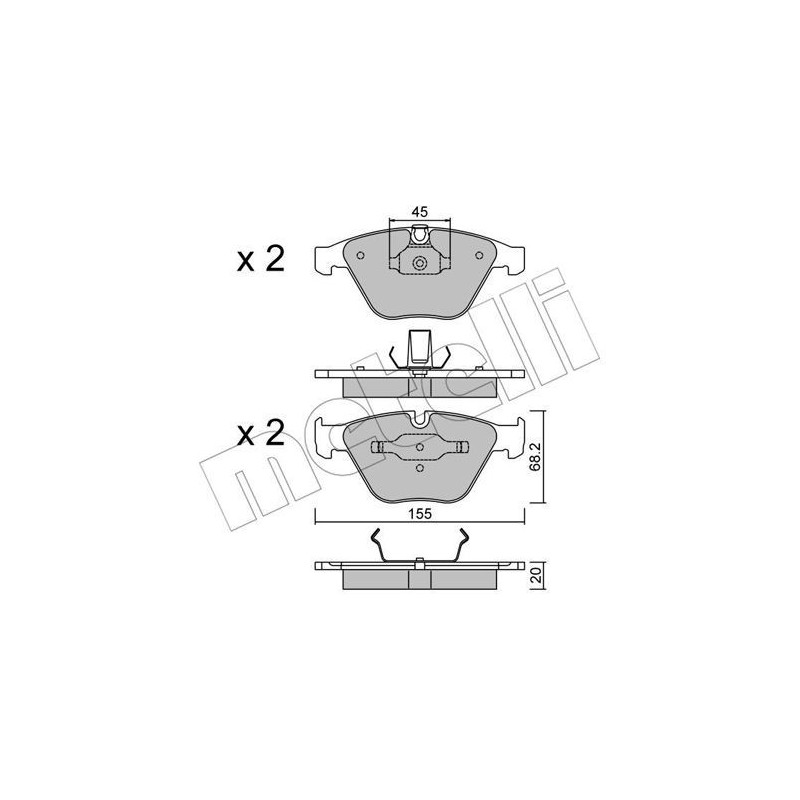 METELLI 22-0558-4 Brake Pads Set Front for