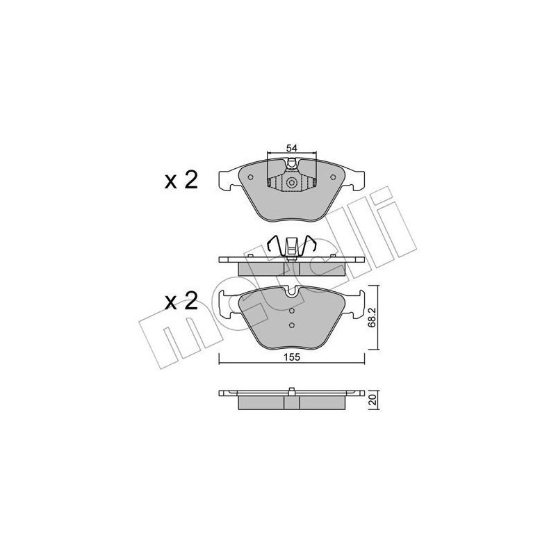 METELLI 22-0558-6 Klocki hamulcowe Przód dla