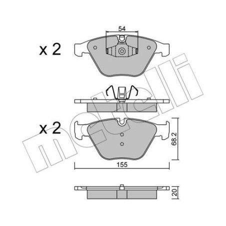 METELLI 22-0558-6 Bremsbeläge Vorne für