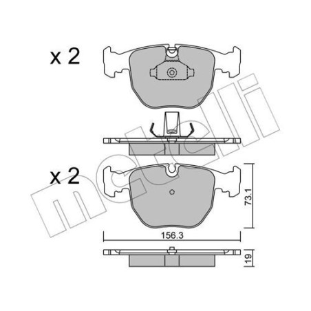 METELLI 22-0559-0 Pastiglie freno