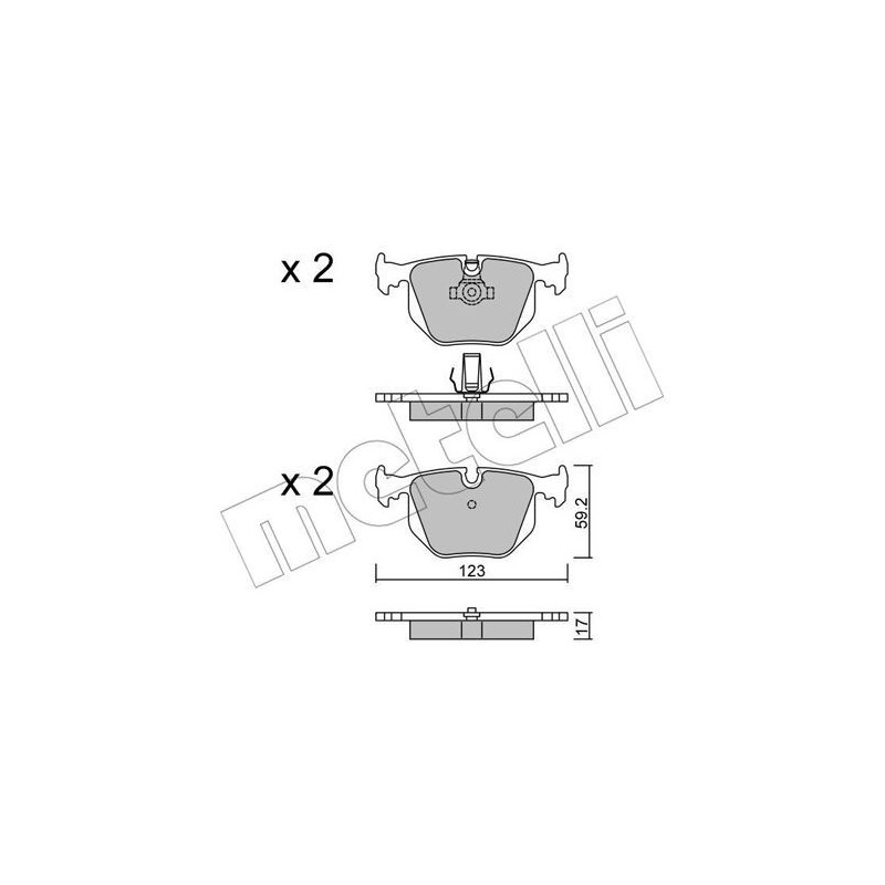 METELLI 22-0560-0 Brake Pads Set Rear for