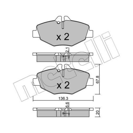 METELLI 22-0562-0 Brzdové destičky