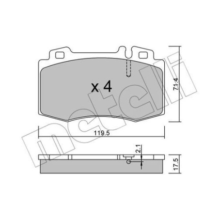 METELLI 22-0563-0 Bremsbeläge