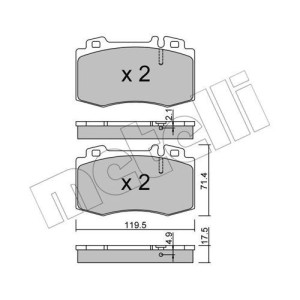 METELLI 22-0563-5 Brzdové platničky