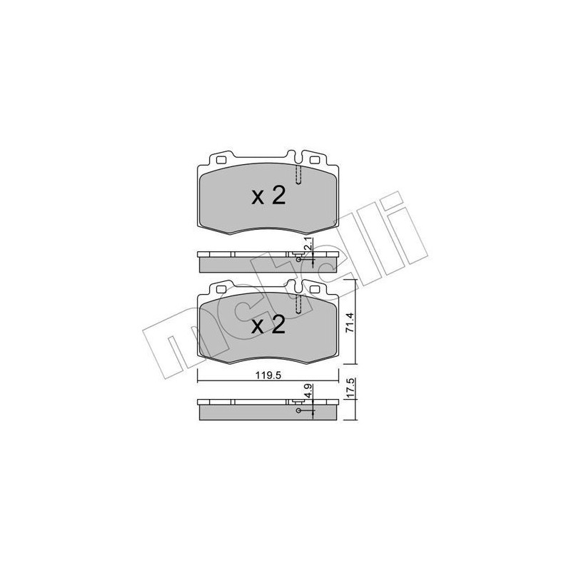METELLI 22-0563-5 Plaquettes de frein