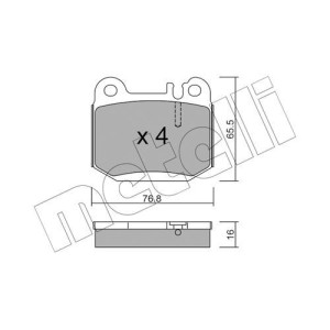 METELLI 22-0564-0 Klocki hamulcowe Tył dla