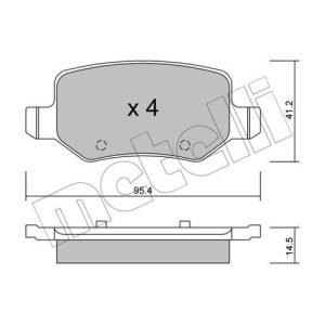 METELLI 22-0565-0 Brake Pads Set Rear for
