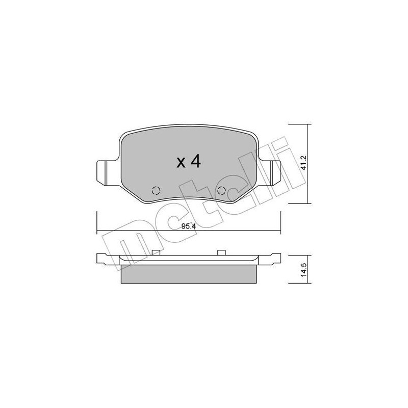 METELLI 22-0565-0 Brake Pads Set Rear for