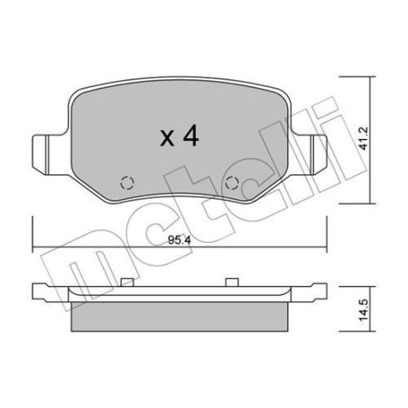 METELLI 22-0565-0 Brake Pads Set Rear for