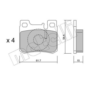 METELLI 22-0566-0 Brake Pads Set