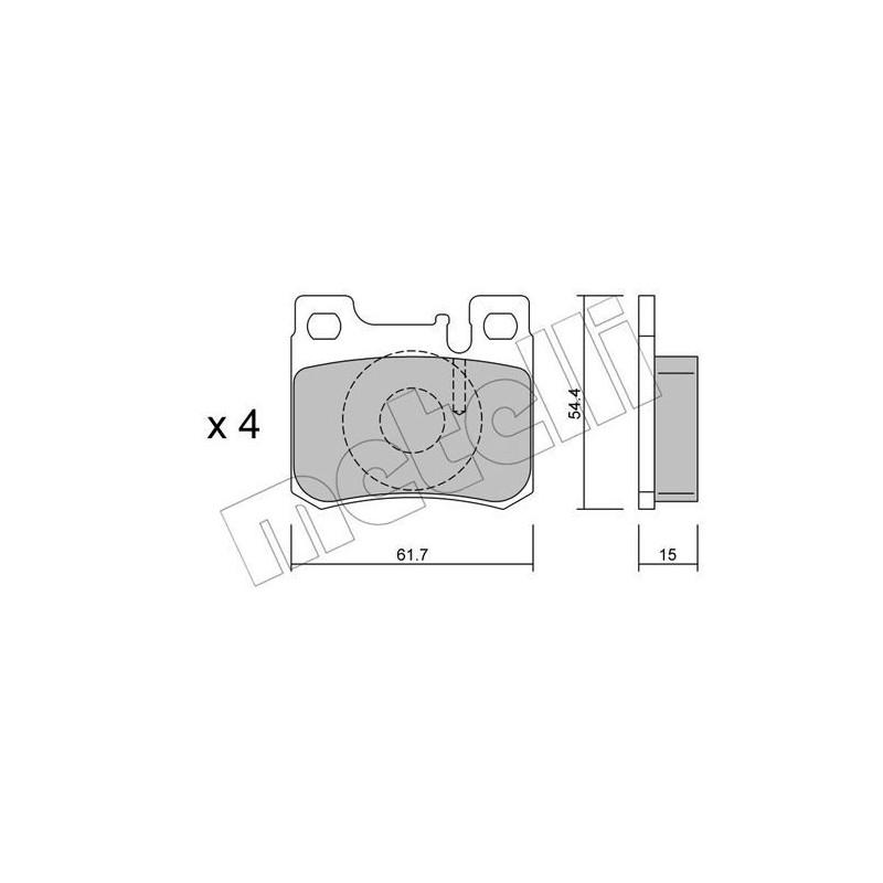 METELLI 22-0566-0 Pastiglie freno