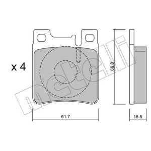 METELLI 22-0567-0 Plaquettes de frein