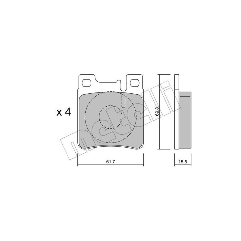 METELLI 22-0567-0 Brzdové destičky