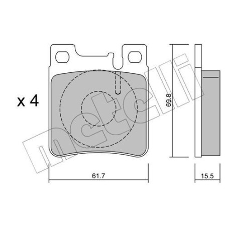 METELLI 22-0567-0 Brake Pads Set