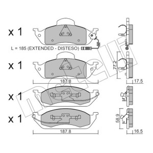 METELLI 22-0569-0 Plaquettes de frein