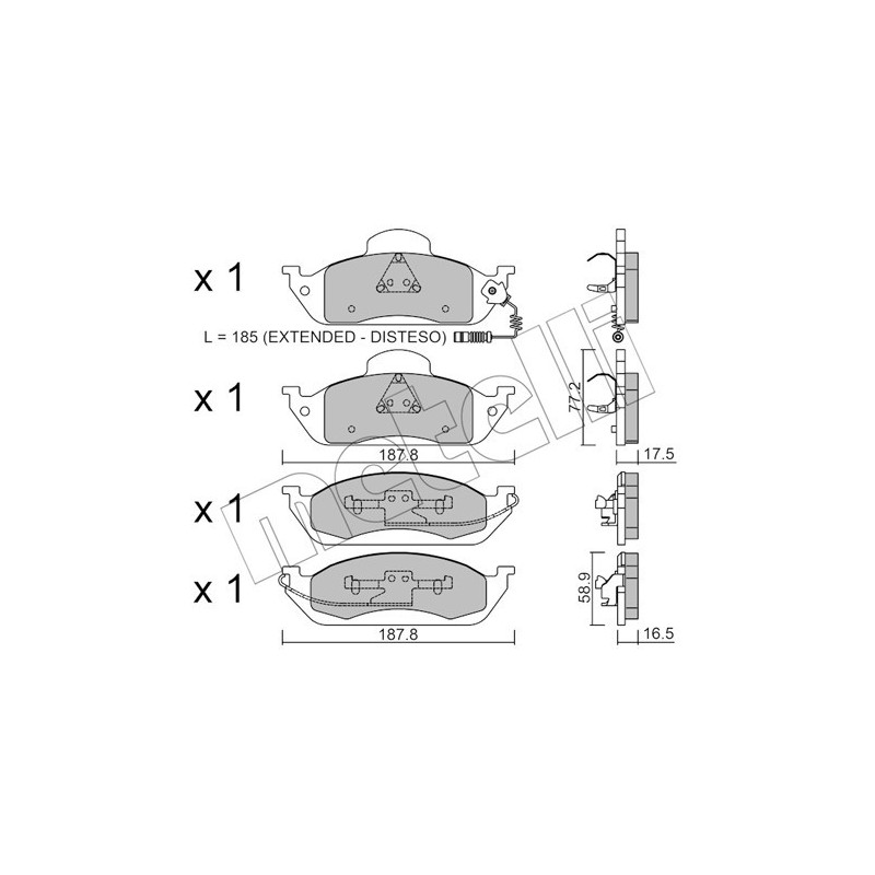 METELLI 22-0569-0 Pastiglie freno