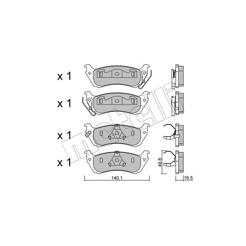 METELLI 22-0570-0 Pastillas de freno
