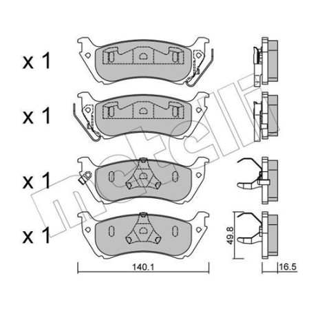 METELLI 22-0570-0 Brake Pads Set